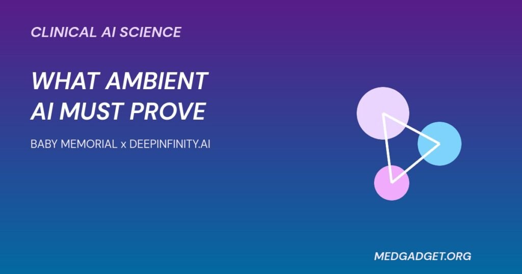 Baby Memorial Hospital DeepInfinity AI partnership graphic about clinical AI evidence