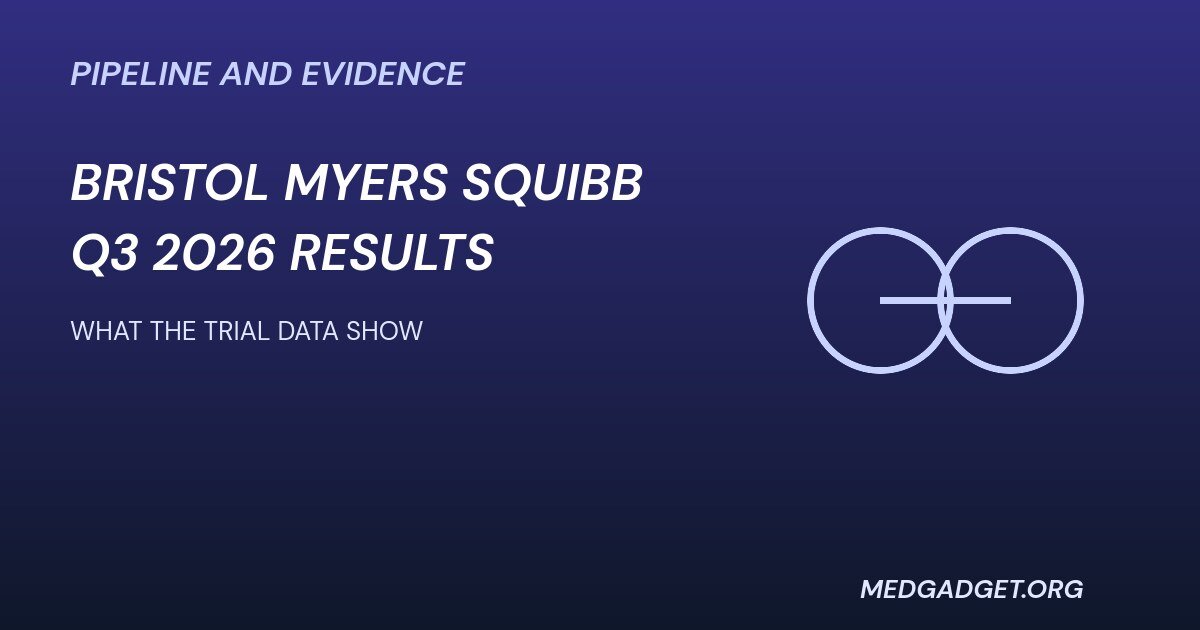 Bristol Myers Squibb Q3 2026 results graphic about pipeline data