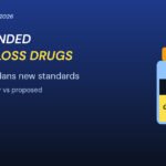 Graphic: compounded weight-loss drugs in South Africa, a vial marked GLP-1 beside text on planned standards