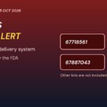 Graphic: Edwards Lifesciences recall alert showing the four Commander M delivery system lot numbers named by the FDA