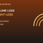 Graphic: facial volume loss after weight loss shown as layered skin contours