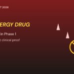 Graphic: LCA-0061 food allergy drug showing IgE antibody shapes and a degrader symbol