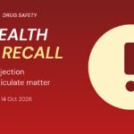 Graphic: Par Health drug recall of argatroban injection, an alert symbol with 22 lots and particulate matter