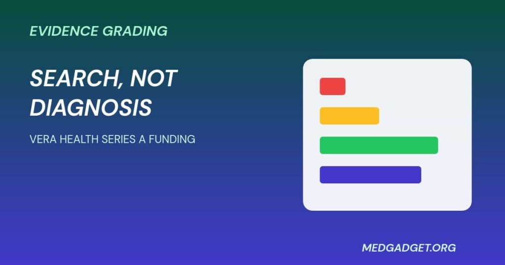 Vera Health Series A funding graphic about evidence-graded clinical AI search